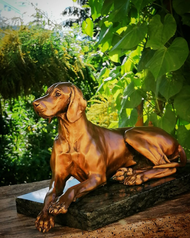 Lying Hungarian Bronze statue