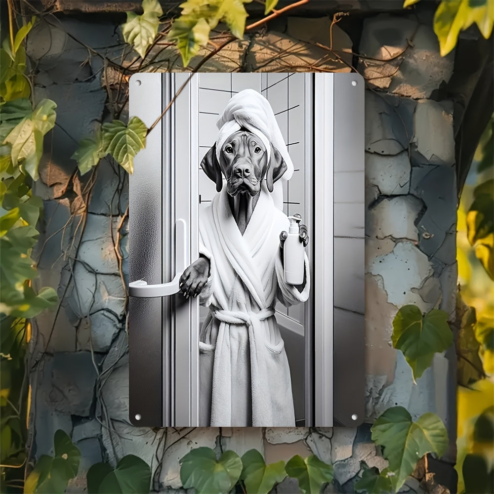 Vizsla Dog Art Poster | Black And White Bathroom Decor