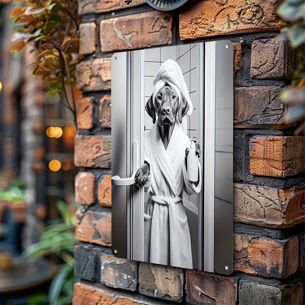 Vizsla Dog Art Poster | Black And White Bathroom Decor