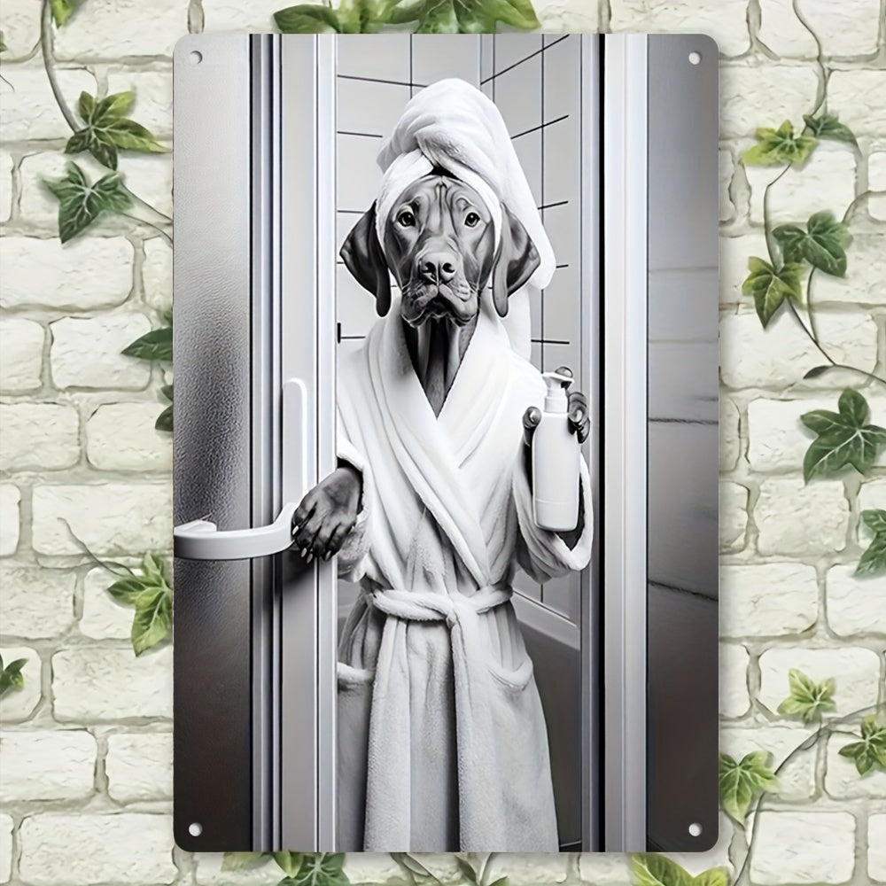 Vizsla Dog Art Poster | Black And White Bathroom Decor