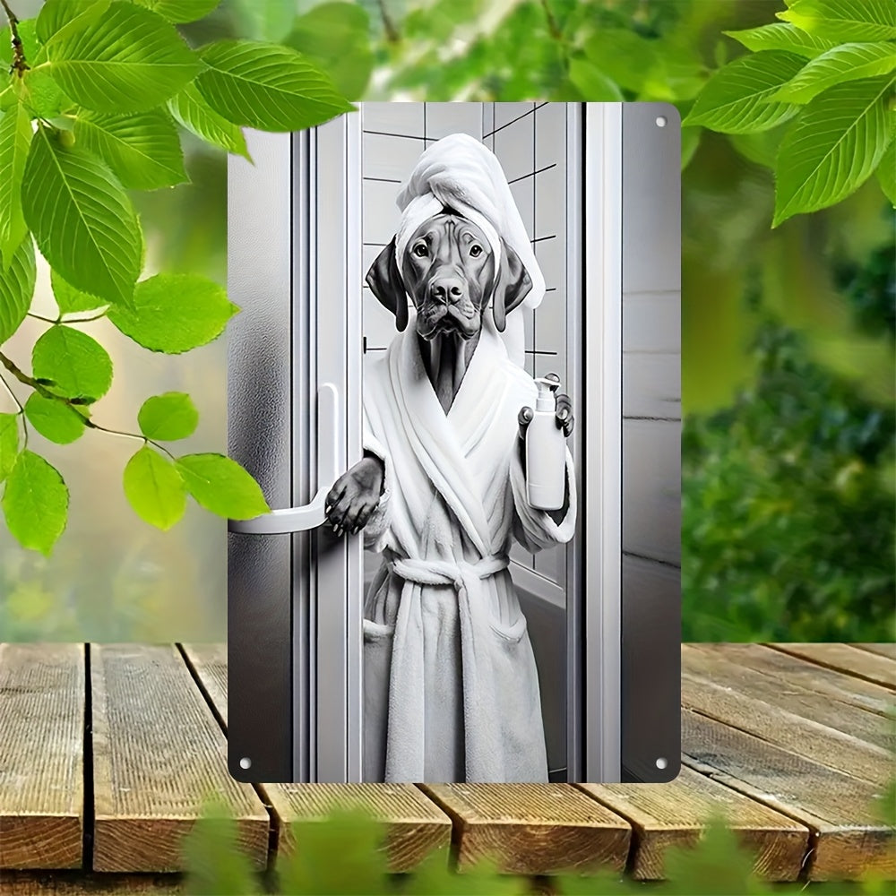 Vizsla Dog Art Poster | Black And White Bathroom Decor
