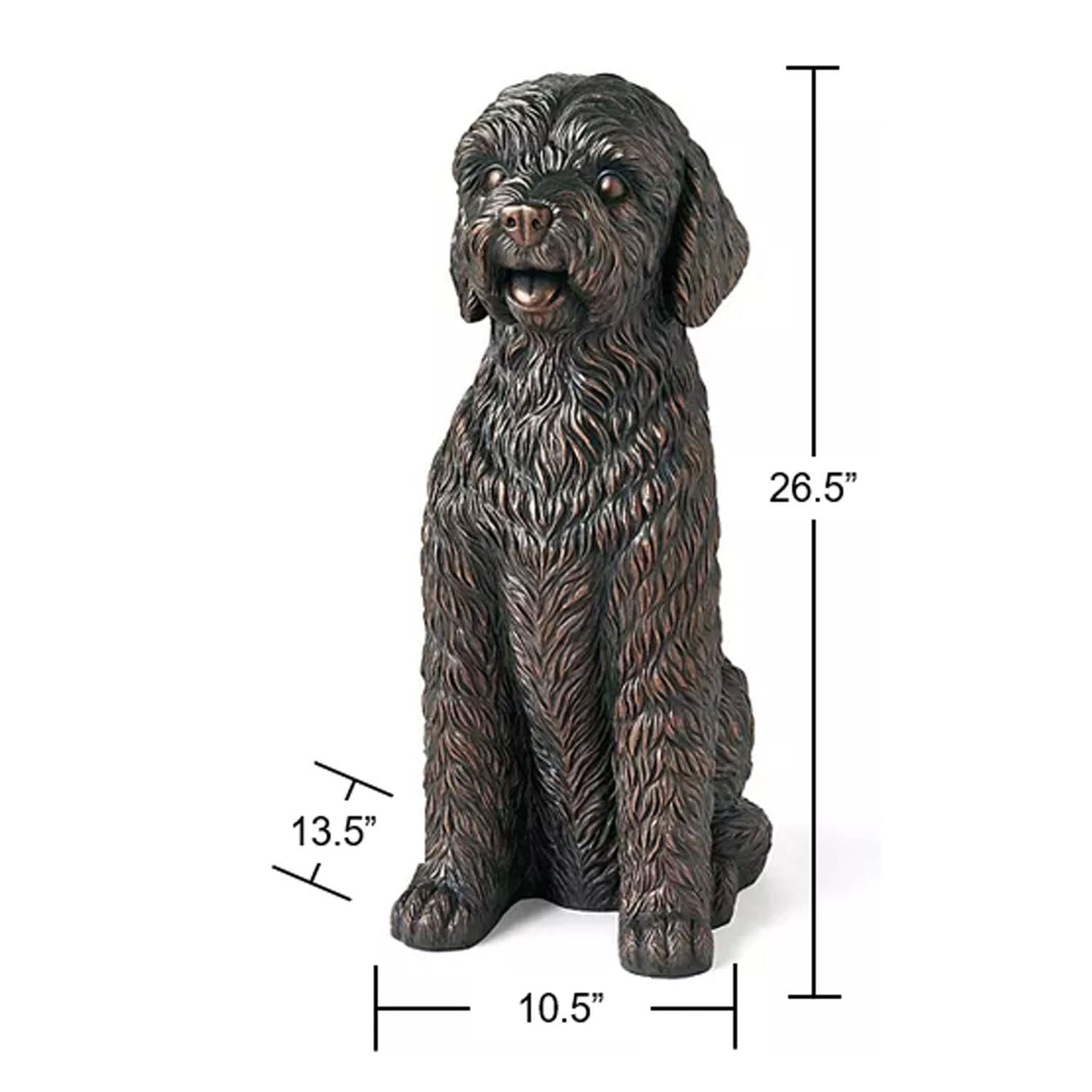 Sitting Doodle Dog Statue – Copper Finish