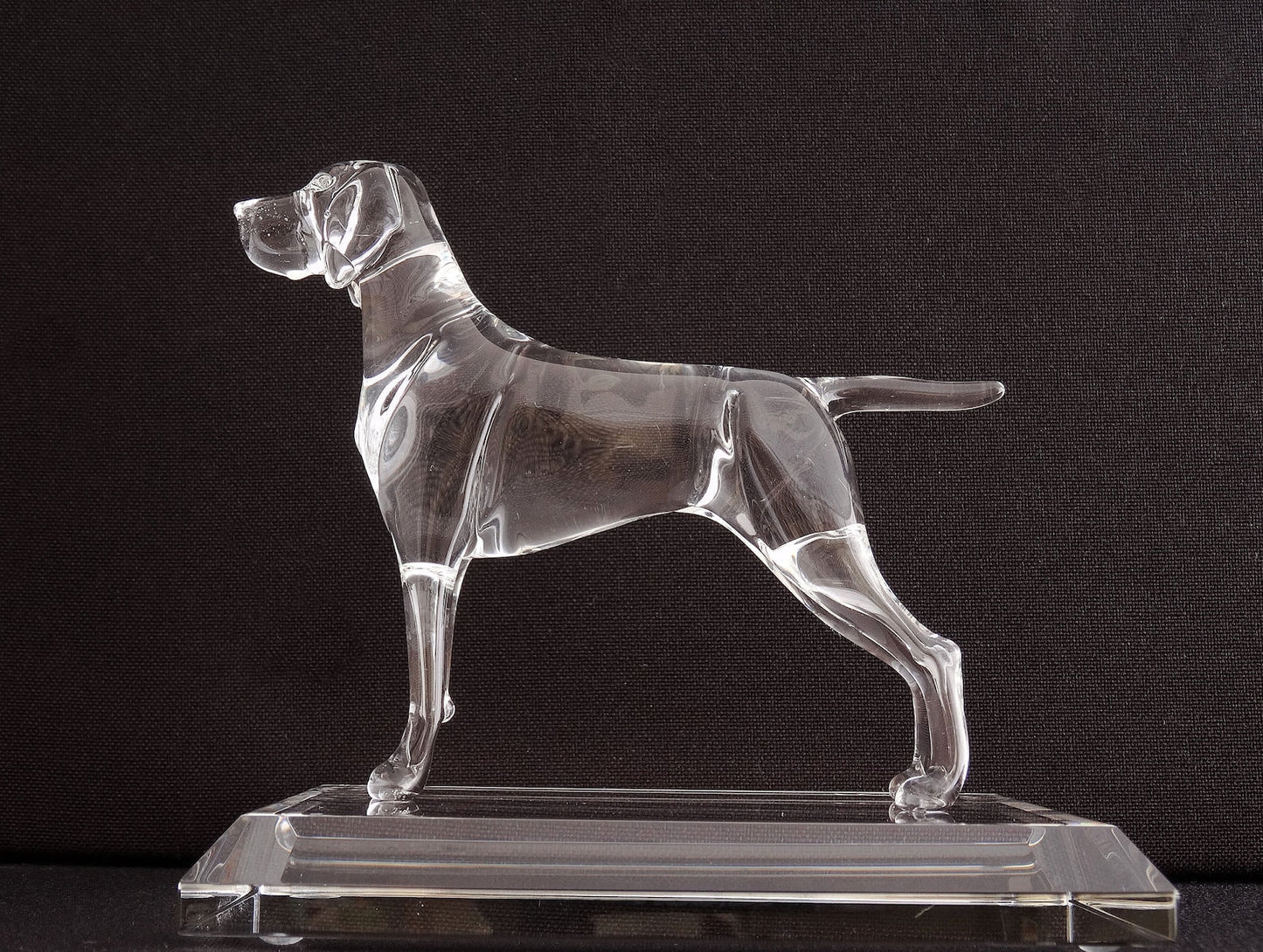Elegant Handcrafted Vizsla Sculpture with Display Base