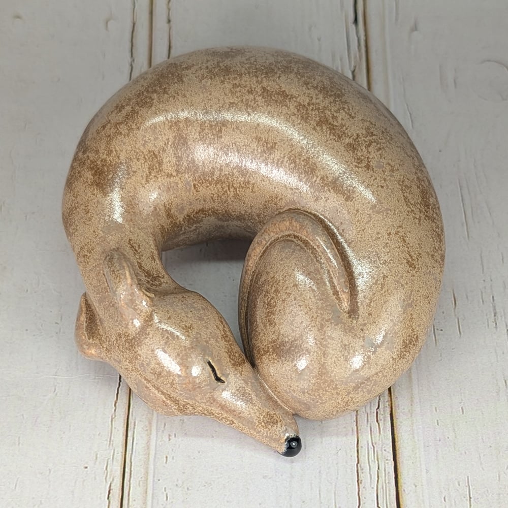 Fawn Sighthound Sculpture