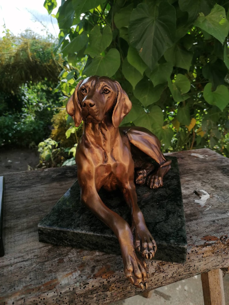 Lying Hungarian Bronze statue