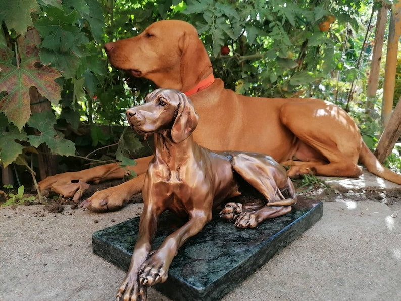 Lying Hungarian Bronze statue