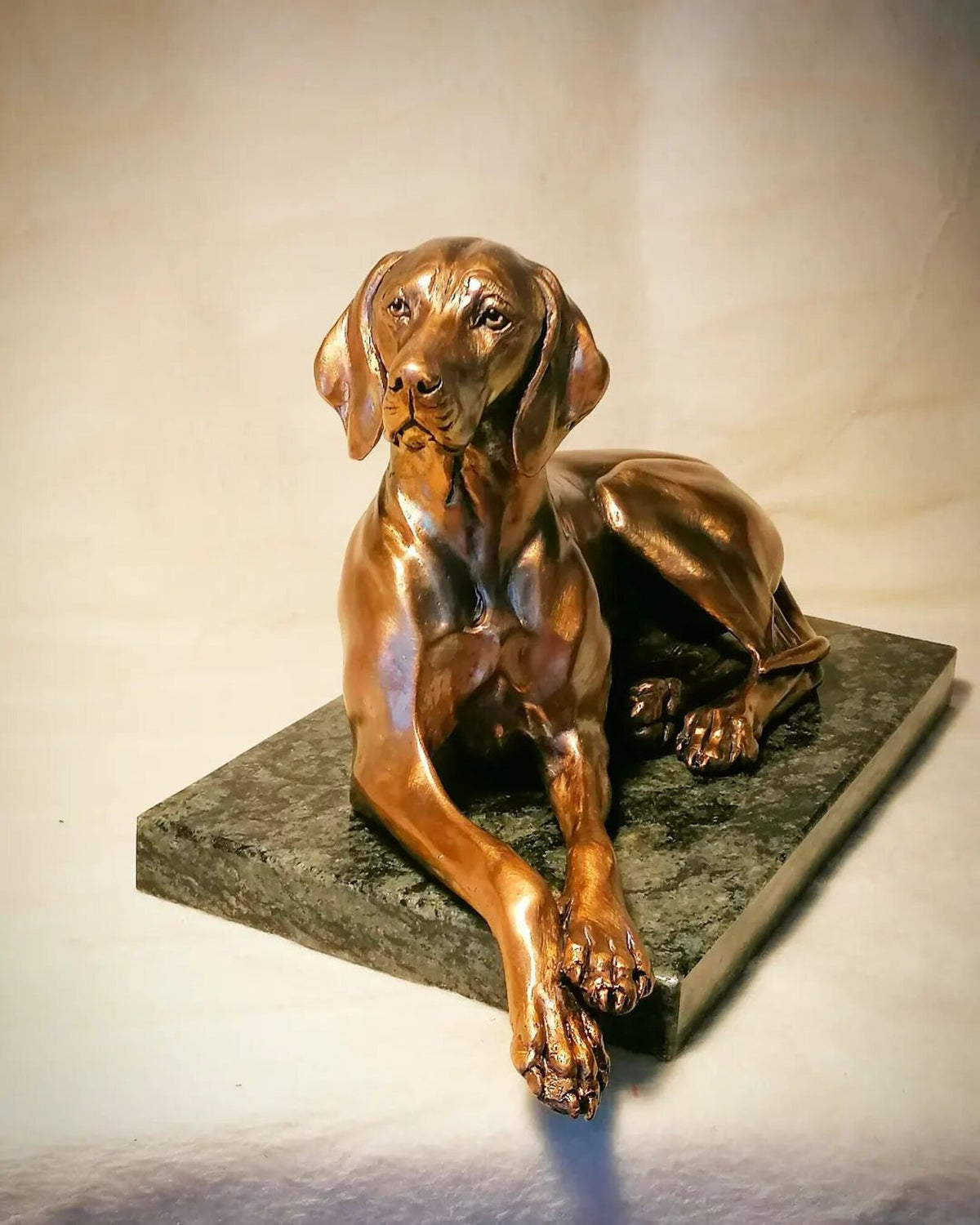 Lying Hungarian Bronze statue
