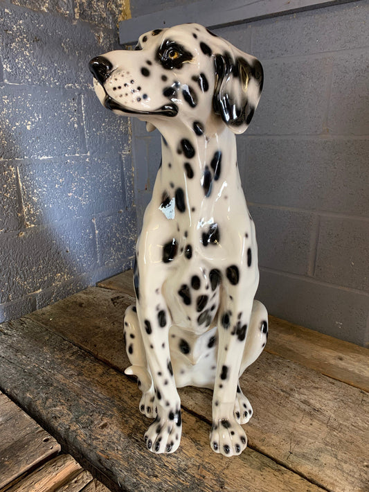Large Hand-Painted Dalmatian Statue