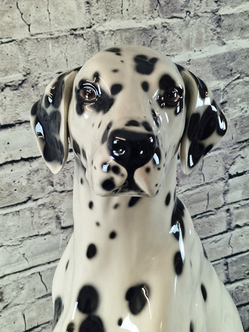 Elegant Sitting Dalmatian Statue