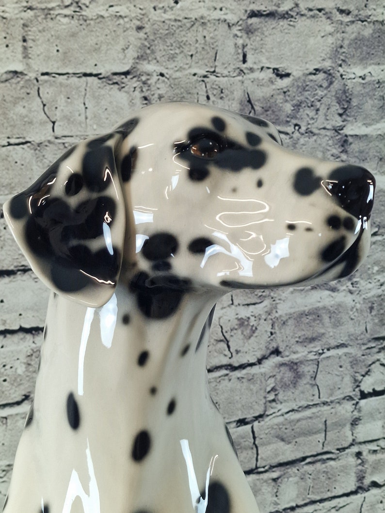 Elegant Sitting Dalmatian Statue