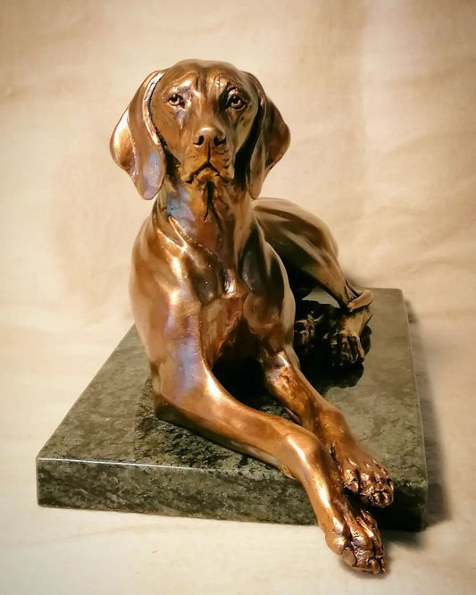 Lying Hungarian Bronze statue