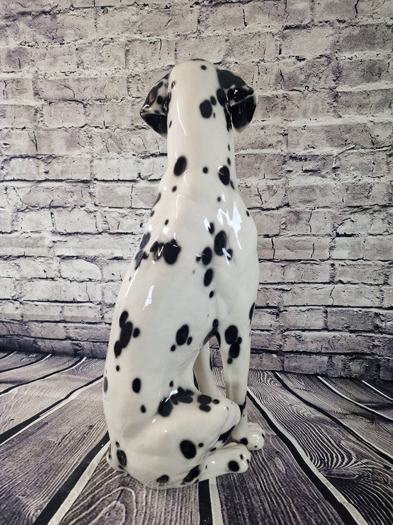 Elegant Sitting Dalmatian Statue