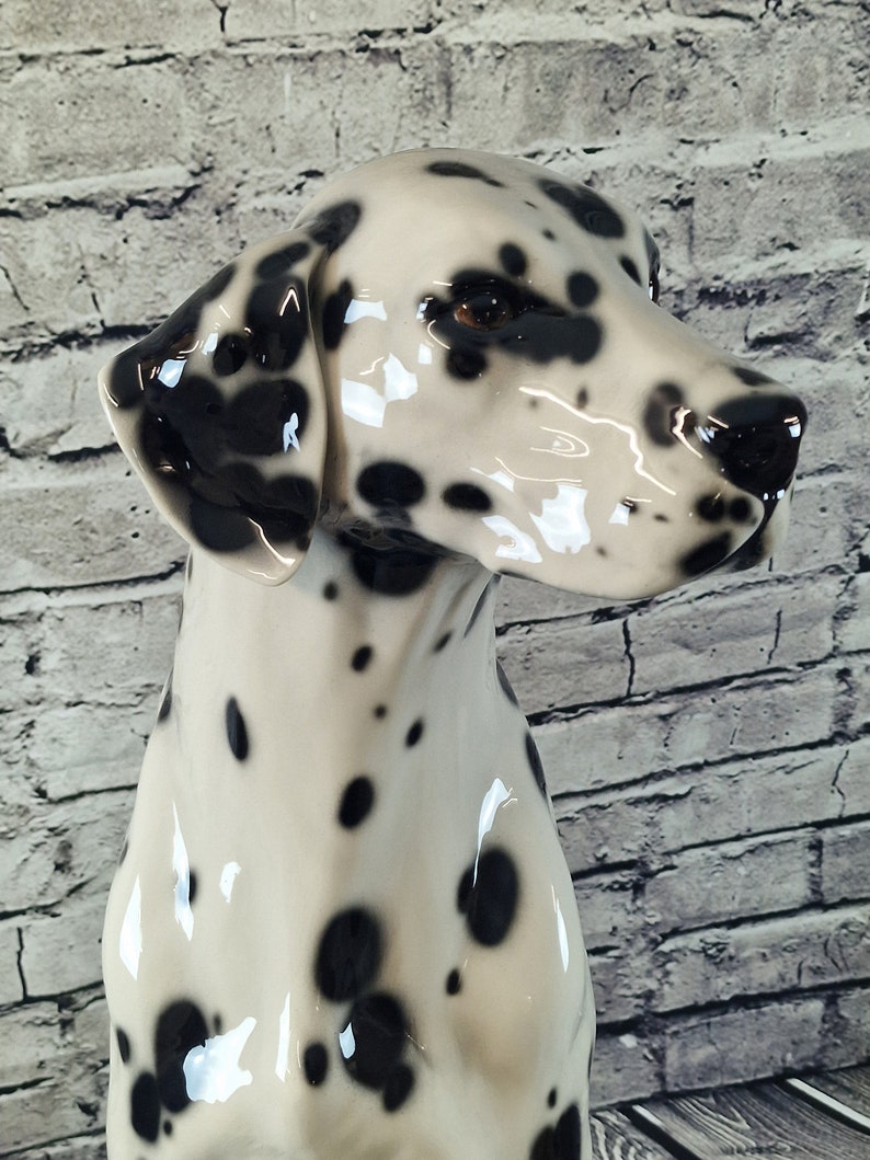 Elegant Sitting Dalmatian Statue