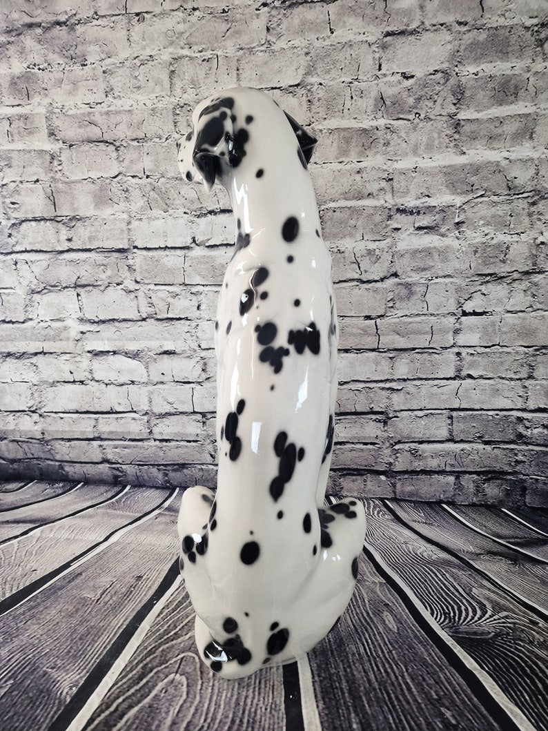 Elegant Sitting Dalmatian Statue